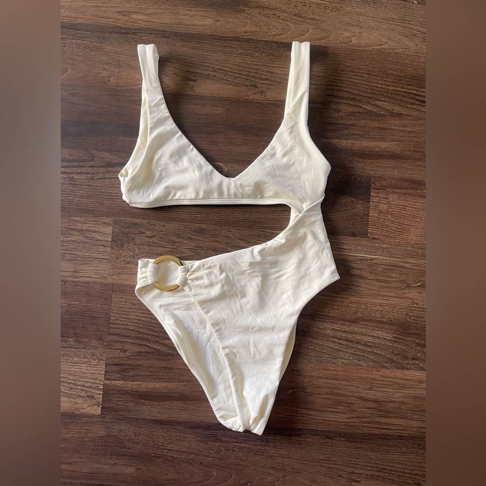 Monday Swimwear Ivory St Barth’s One Piece sz P